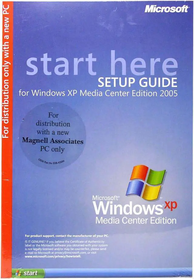 Main image of Microsoft Windows XP Media Center Edition 2005 DVD - OEM