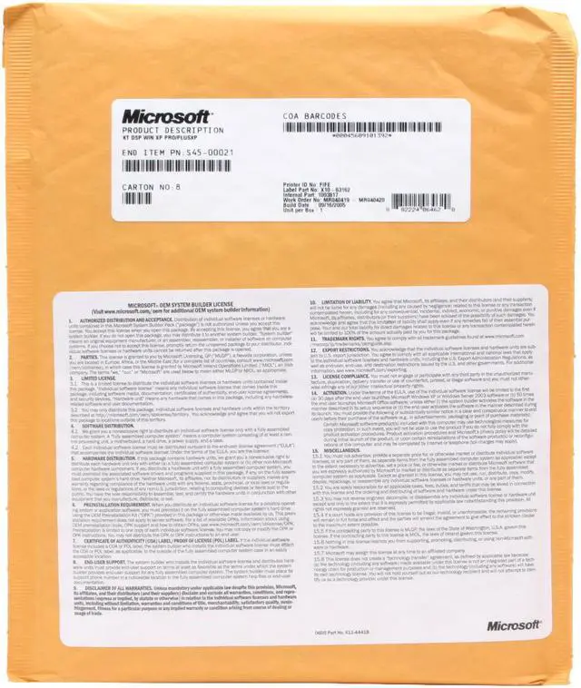 Alt view image 2 of 2 - Microsoft Windows XP Professional With SP2 With Plus! SuperPack Single Pack - OEM