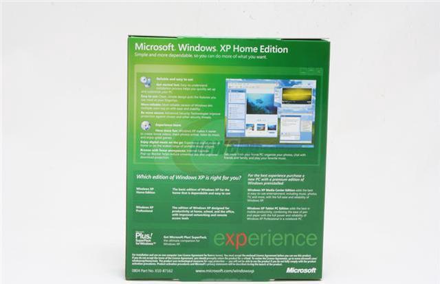 Microsoft Windows XP Home Edition with Service Pack 2 Operating 
