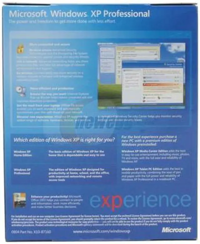 Alt view image 3 of 5 - Microsoft Windows XP Professional SP2