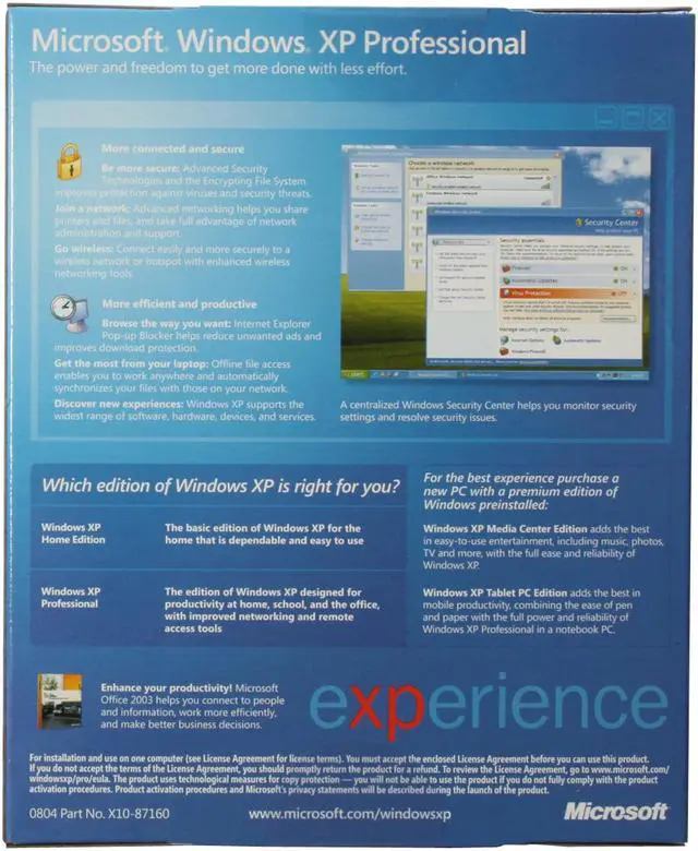 Alt view image 5 of 5 - Microsoft Windows XP Professional SP2