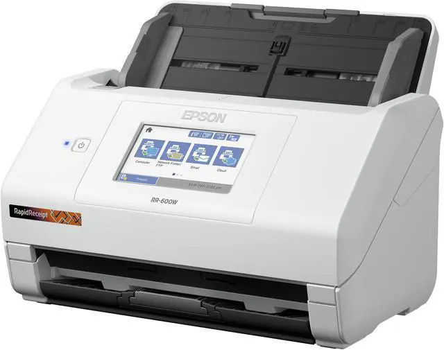 Alt view image 2 of 13 - Epson RapidReceipt RR-600W Wireless Desktop Color Duplex Receipt and Document Scanner with Receipt Management and PDF Software for PC and Mac, Touchscreen and Auto Document Feeder (ADF)