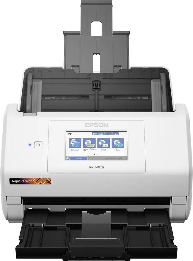 Alt view image 5 of 13 - Epson RapidReceipt RR-600W Wireless Desktop Color Duplex Receipt and Document Scanner with Receipt Management and PDF Software for PC and Mac, Touchscreen and Auto Document Feeder (ADF)