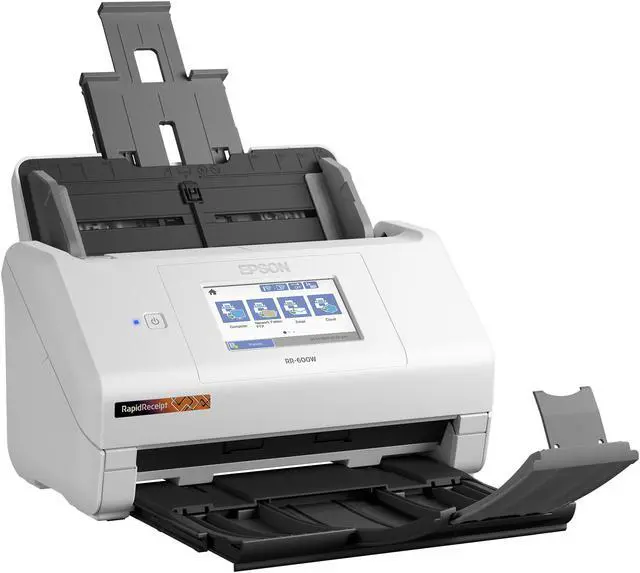 Alt view image 6 of 13 - Epson RapidReceipt RR-600W Wireless Desktop Color Duplex Receipt and Document Scanner with Receipt Management and PDF Software for PC and Mac, Touchscreen and Auto Document Feeder (ADF)