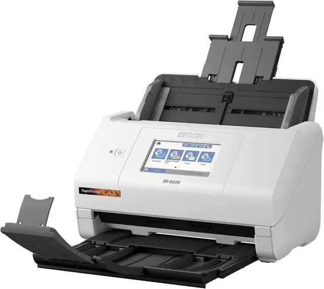 Alt view image 8 of 13 - Epson RapidReceipt RR-600W Wireless Desktop Color Duplex Receipt and Document Scanner with Receipt Management and PDF Software for PC and Mac, Touchscreen and Auto Document Feeder (ADF)