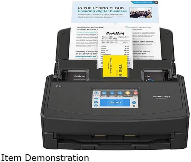 Alt view image 2 of 6 - Fujitsu ScanSnap iX1500 Touch Screen Scanner For PC and MAC Black (PA03770-B105)