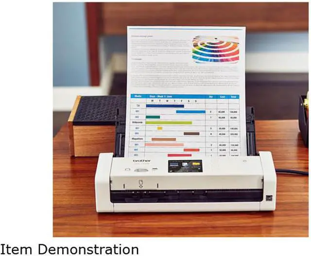 Alt view image 6 of 6 - Brother ADS-1700W Wireless Compact Desktop Scanner - 48-bit Color - 25 ppm (Mono) - 25 ppm (Color) - Duplex Scanning - USB