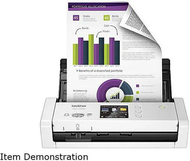 Alt view image 5 of 6 - Brother ADS-1700W Wireless Compact Desktop Scanner - 48-bit Color - 25 ppm (Mono) - 25 ppm (Color) - Duplex Scanning - USB