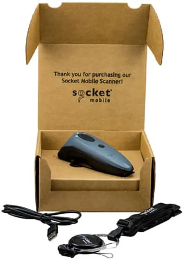 Alt view image 4 of 4 - Socket Mobile Durascan® D730 1D Laser Barcode Scanner Gray