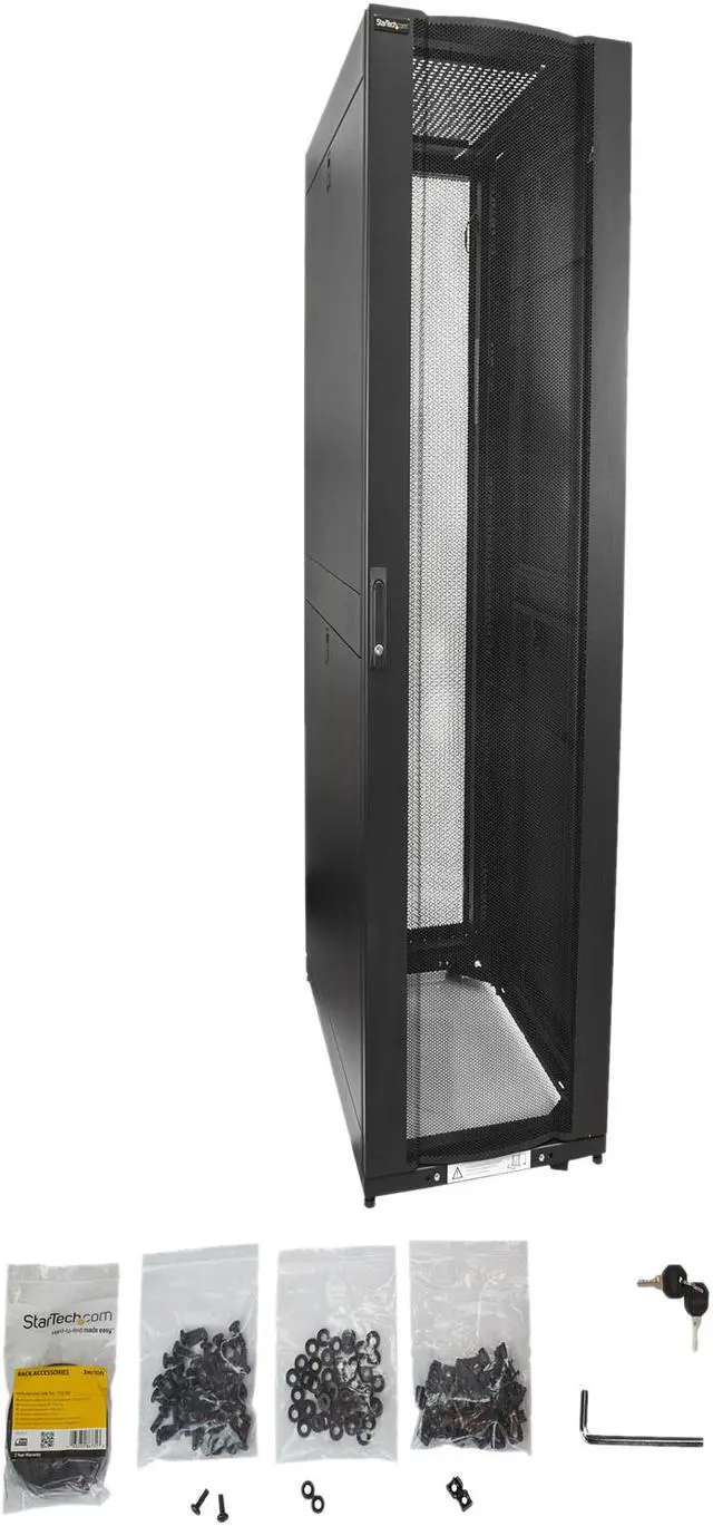 Alt view image 11 of 11 - StarTech.com RK4242BK24 Server Rack Cabinet - 42U Rack - 37 in Deep - Tool-less - Network Rack - Computer Rack - Networking Cabinet