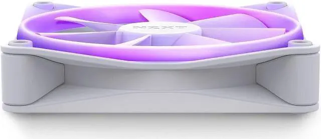 Alt view image 4 of 10 - NZXT F120 RGB Fans - RF-R12TF-W1- Advanced RGB Lighting Customization - Whisper Quiet Cooling - Triple (RGB Fan & Controller Included) - 120mm Fan - White