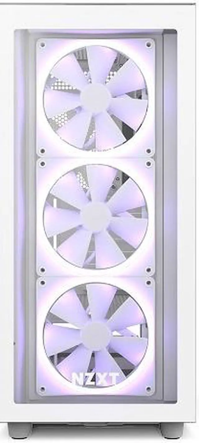 Alt view image 6 of 10 - NZXT F120 RGB Fans - RF-R12TF-W1- Advanced RGB Lighting Customization - Whisper Quiet Cooling - Triple (RGB Fan & Controller Included) - 120mm Fan - White
