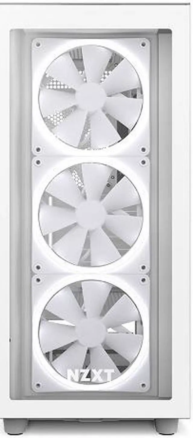 Alt view image 9 of 10 - NZXT F120 RGB Fans - RF-R12TF-W1- Advanced RGB Lighting Customization - Whisper Quiet Cooling - Triple (RGB Fan & Controller Included) - 120mm Fan - White