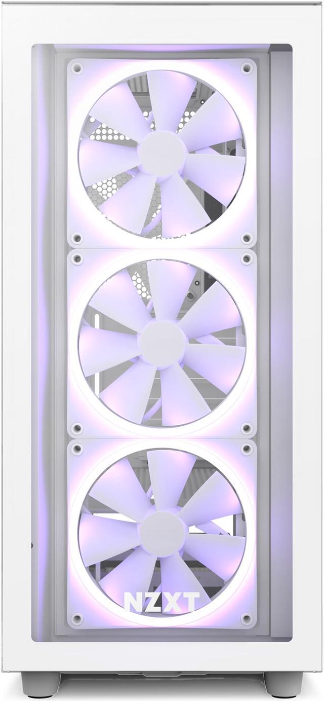 Alt view image 4 of 8 - NZXT Aer F140 RGB White Twin Pack - 2x Fan & RGB Lighting Controller - High Performance Airflow Fans
