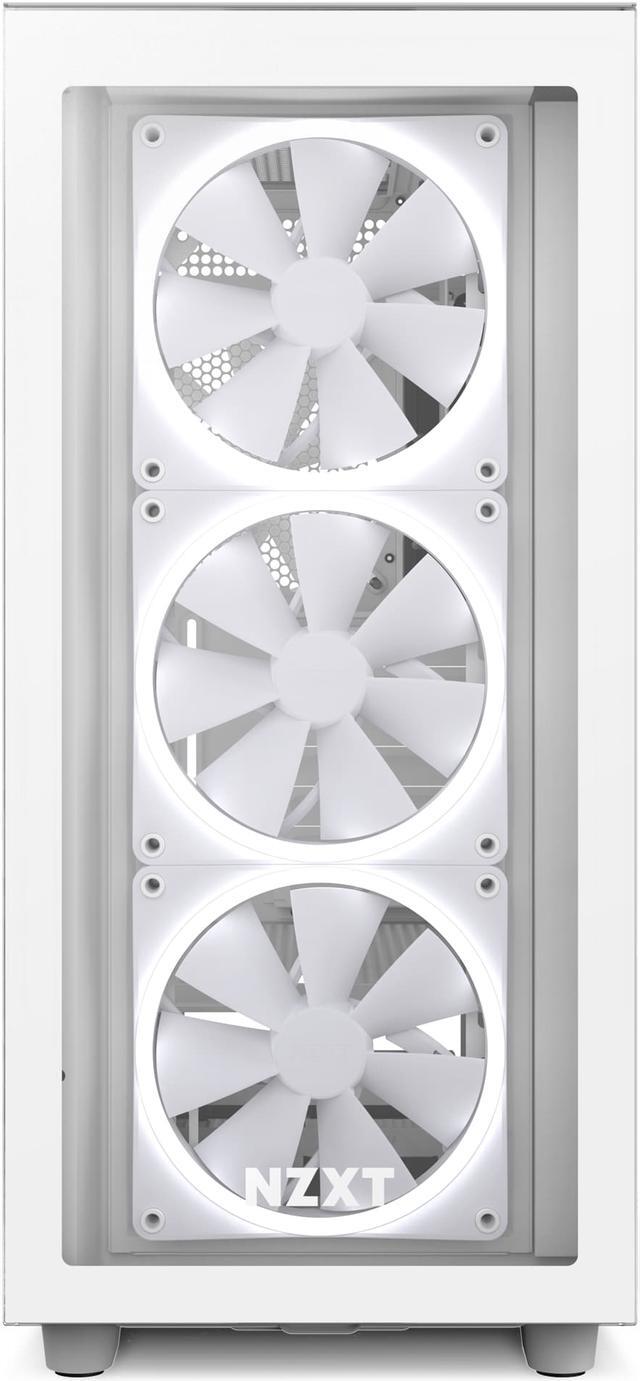 Alt view image 7 of 8 - NZXT Aer F140 RGB White Twin Pack - 2x Fan & RGB Lighting Controller - High Performance Airflow Fans