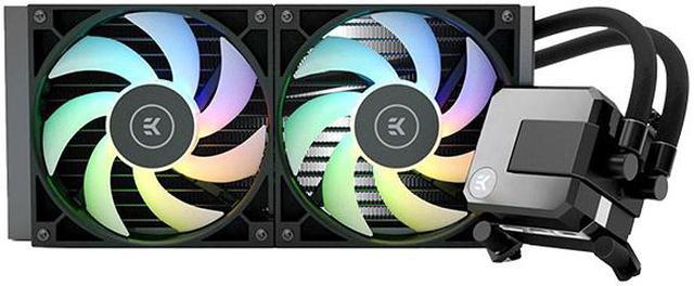 EK AIO 280mm, D-RGB All-in-One CPU Cooler with EK-Vardar High-Performance  PMW Fans, Water Cooling Computer Parts, 140mm Fan, Intel 115X/1200/2066,  AMD