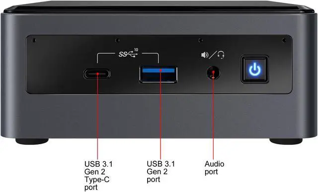 Alt view image 6 of 9 - Intel NUC 10 Performance Mini Desktop i5-10210U 8GB 1TB HDD 256 GB SSD W10