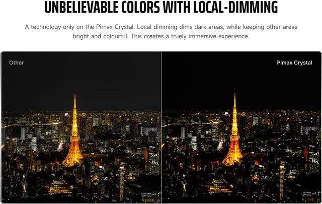 Alt view image 7 of 10 - Pimax Crystal VR Headsets - With controllers-Dual Engines of PC VR with 8G+256G Virtual Reality - Dual QLED + mini-Led Panels with MAX 160Hz and 5760x2880 Resolution