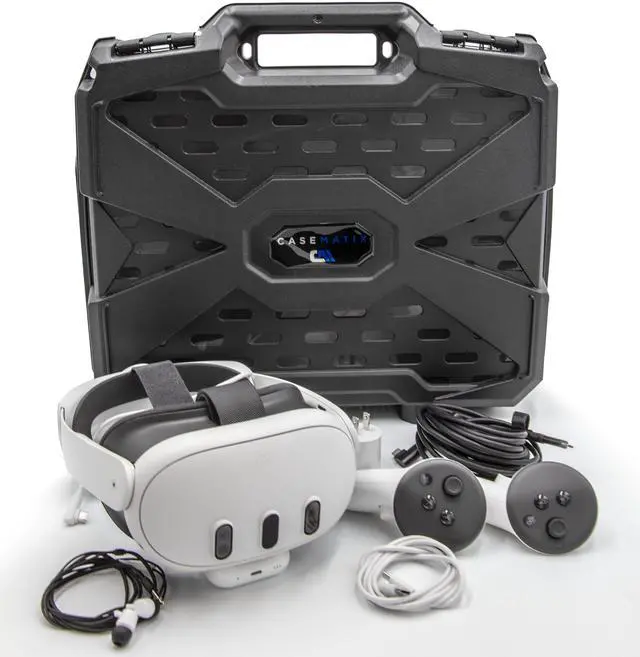 Alt view image 2 of 4 - CASEMATIX - Hard Shell Custom Travel Case for Meta Quest 3S, 3 and 2 VR Headsets – Black