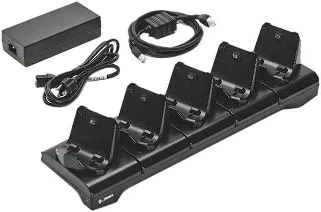 Main image of Zebra CRD-MPM-5SCHGUS1-01 5-SLot Printer Docking Cable for ZQ300 Series with Power Supply and US Power CordUS Power Cord