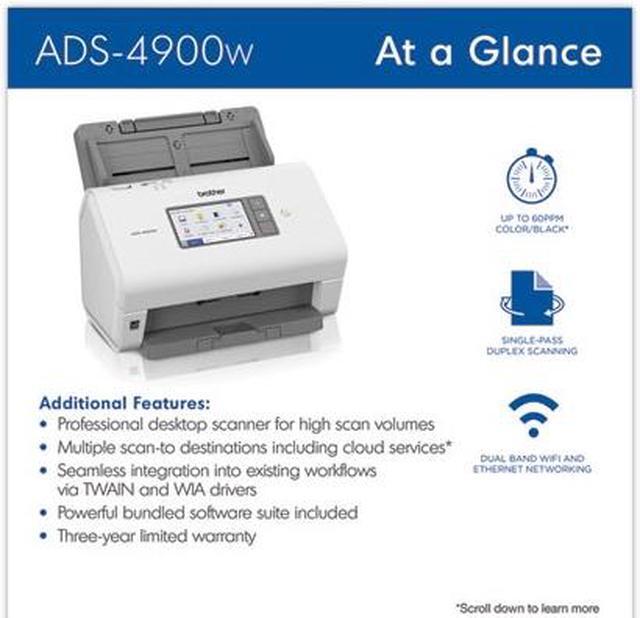 Alt view image 3 of 4 - Brother ADS-4900W Professional Desktop Scanner