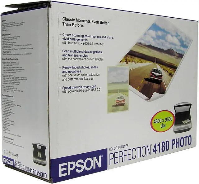 Alt view image 8 of 8 - EPSON Perfection 4180 4800 x 9600dpi 48bit USB2.0 Interface Flatbed Photo Scanner