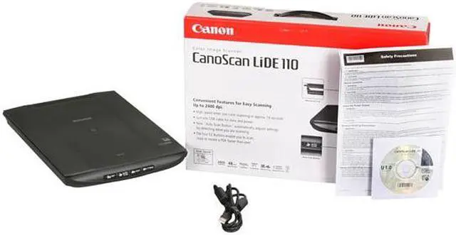 Alt view image 7 of 7 - Canon CanoScan LiDE110 2400 x 4800dpi 48bit USB Interface Flatbed Scanner