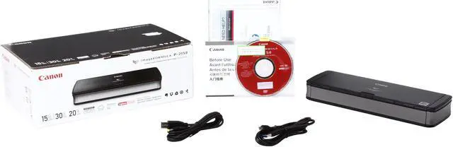 Alt view image 8 of 8 - Canon imageFORMULA P-215II (9705B007AA) 24 bit Contact Image Sensor (CMOS) 600 dpi Sheet Fed Document Scanner