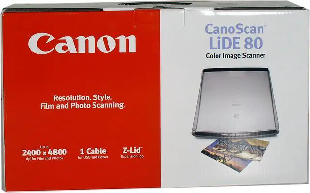 Alt view image 6 of 6 - Canon CanoScan LiDE 80 2400 x 4800dpi 48bit USB Interface Flatbed Scanner