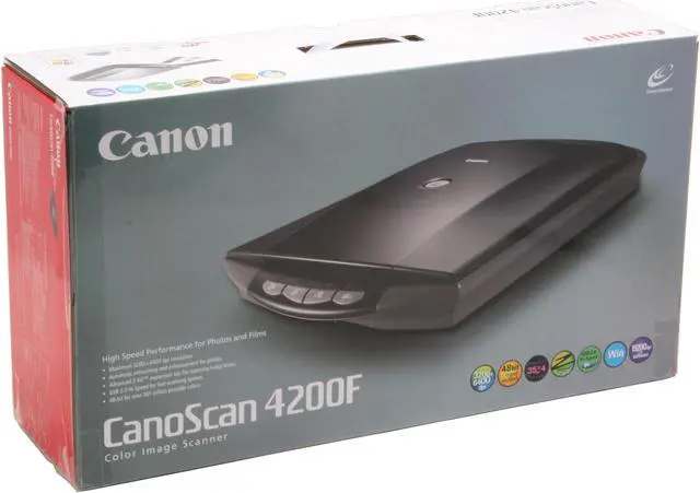 Alt view image 12 of 12 - Canon CanoScan 4200F 3200 dpi 48-bit internal/48-bit external USB 2.0 Hi-Speed(cable included) Interface Flatbed Scanner