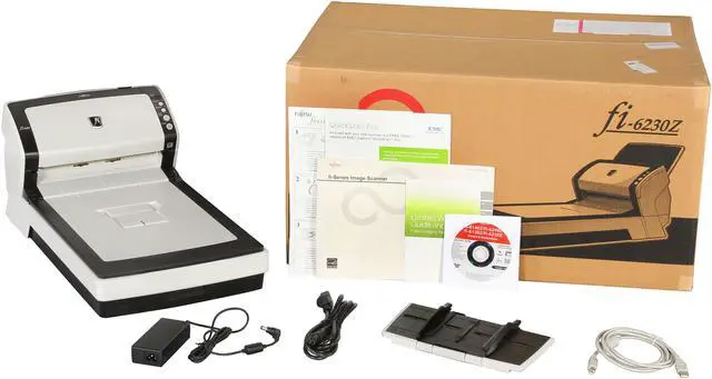 Alt view image 8 of 8 - Fujitsu Fujitsu fi-6230Z(PA03630-B555) CCD 600 x 600 dpi ADF + Flatbed Sheet-Fed Scanner