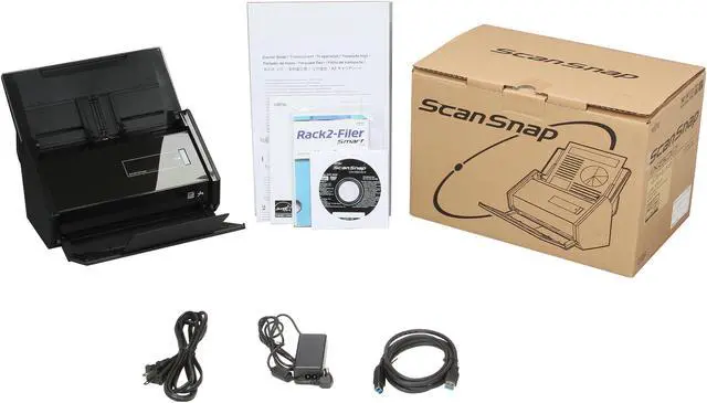Alt view image 8 of 8 - Fujitsu ScanSnap iX500 (PA03656-B015) Up to 600 x 600 dpi 25 ppm USB Deluxe Bundle Scanner for PC and Mac