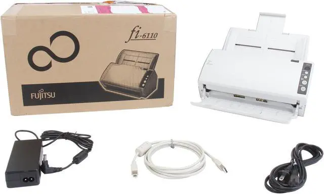 Alt view image 8 of 8 - Fujitsu FI-6110 (PA03607-B065) Duplex 600 dpi USB color document scanner