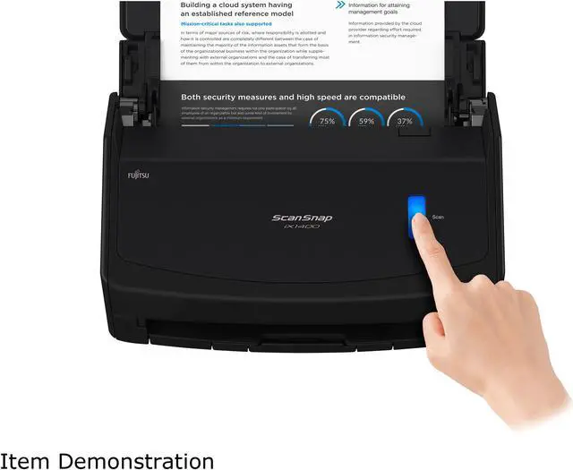 Alt view image 6 of 7 - Ricoh ScanSnap iX1400 Simple One-touch Button Scanner, Black