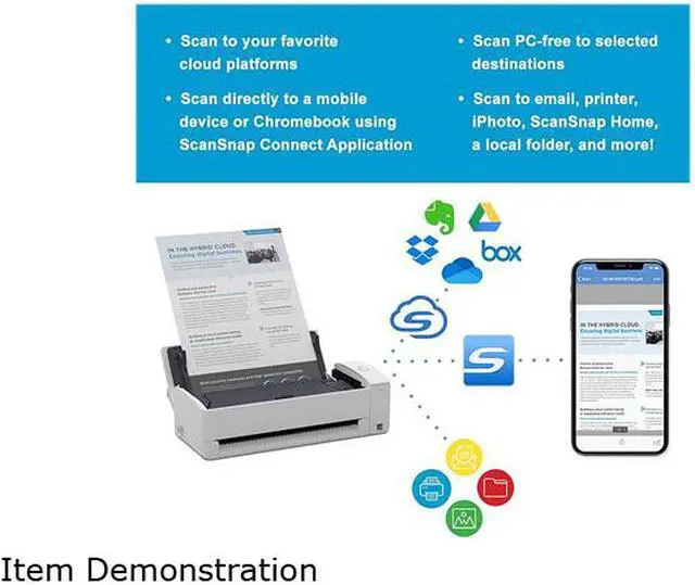 Alt view image 4 of 7 - Ricoh ScanSnap iX1300 Document Scanner - White