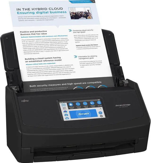 Main image of Ricoh / Fujitsu ScanSnap iX1600 PA03770-B635 Color CIS x 2 (Front x 1, Back x 1) 600 dpi ADF (Automatic Document Feeder) / Manual Feed, Duplex Document Scanner, Black 3-pack