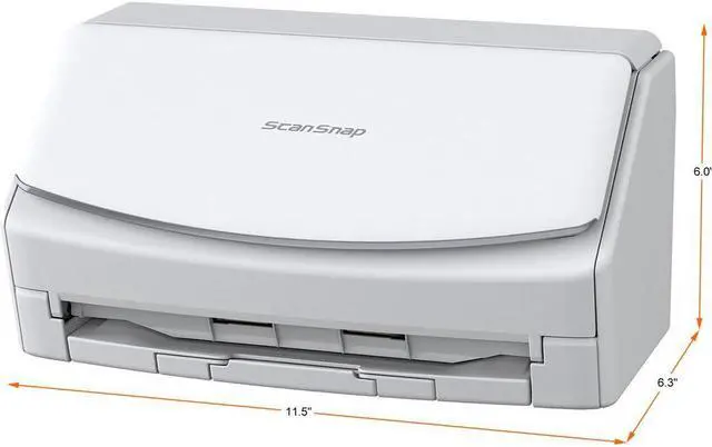 Alt view image 3 of 3 - Ricoh / Fujitsu ScanSnap iX1600 PA03770-B615-KIT Color CIS x 2 (Front x 1, Back x 1) 600 dpi ADF (Automatic Document Feeder) / Manual Feed, Duplex Document Scanner, White, 3-pack
