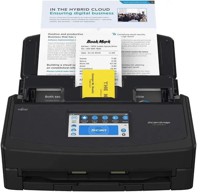 Alt view image 2 of 8 - Ricoh ScanSnap iX1600 Premium Color Duplex Document Scanner for Mac and PC with 4-Year Protection Plan, Black