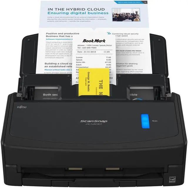 Main image of Ricoh ScanSnap iX1400 TAA Black Document scanner - Dual CIS - Duplex - 8.5 in x 118 in - 600 dpi x 600 dpi - up to 40 ppm (mono) / up to 40 ppm (color) - ADF (50 sheets) - USB 3.2 Gen 1x1