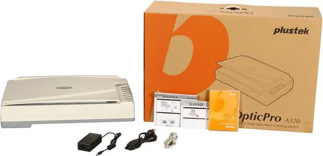 Alt view image 8 of 8 - Plustek OpticPro A320 (261-BBM21-C) 1600 x 1600 dpi USB Flatbed Scanner