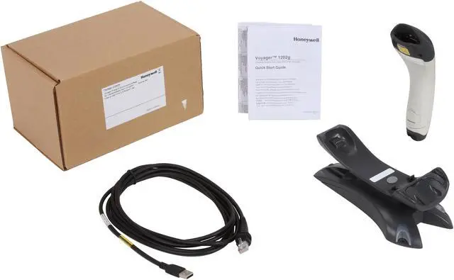 Alt view image 7 of 7 - Honeywell Voyager 1202g Wireless Laser 1D Barcode Scanner, RS232/USB/KBW/IBM, Bluetooth 10m, USB Kit, Ivory - 1202G-1USB-5