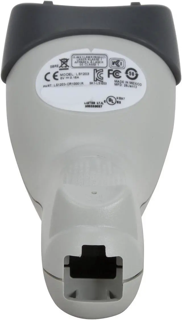 Alt view image 5 of 6 - Zebra (Motorola) Symbol LS1203-CR10001R LS1203 barcode Scanner - Scanner Only, cable not included