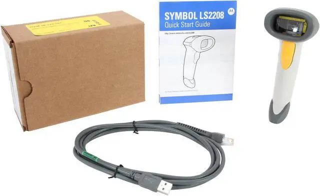 Alt view image 4 of 4 - Zebra (Motorola) Symbol LS2208-1AZU0100ZNA Barcode Scanner (White) - USB Cable Included