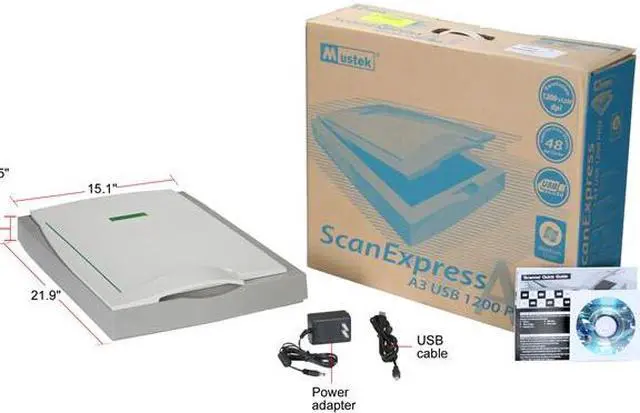 Alt view image 7 of 7 - Mustek ScanExpress A3 USB 1200 Pro Flatbed Scanner for Win/Mac (SEA3USB1200PRO)