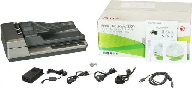 Alt view image 8 of 8 - Xerox DocuMate 3220 Duplex Color Sheetfed and Flatbed Scanner
