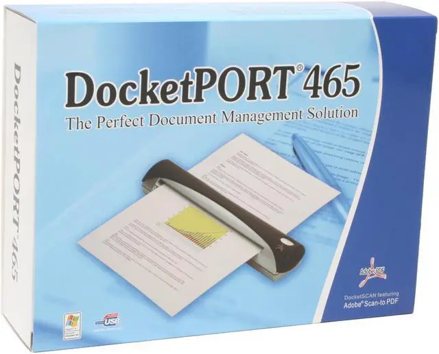 Alt view image 6 of 6 - SYSCAN DocketPort 465 48bit CMOS Simplex 600 x 600dpi Mobile Scanner