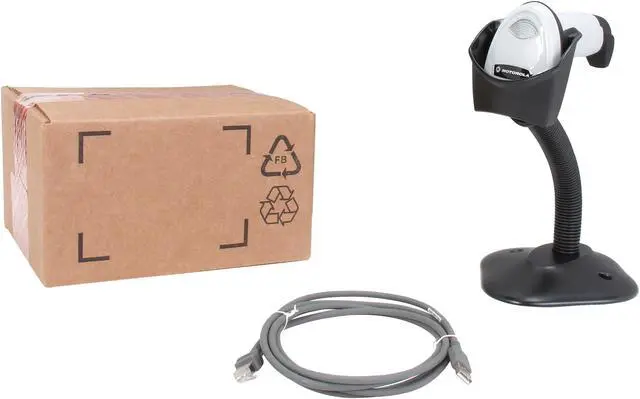 Alt view image 9 of 9 - Zebra (Motorola) LI2208 General Purpose Corded 1D Linear Imager USB Kit - LI2208-SR6U2100SGN - White