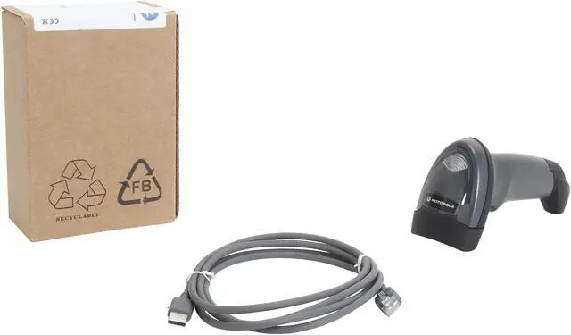 Alt view image 6 of 6 - Zebra (Motorola) LI2208-SR7U2100AZN LI2208 Barcode Scanner, Black with USB Cable