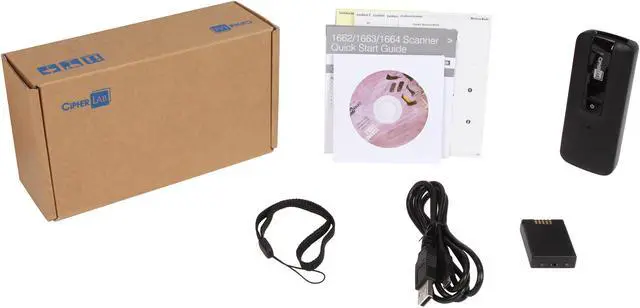 Alt view image 7 of 7 - CipherLab A1663CBSNUN01 1663 Bluetooth Barcode Scanner