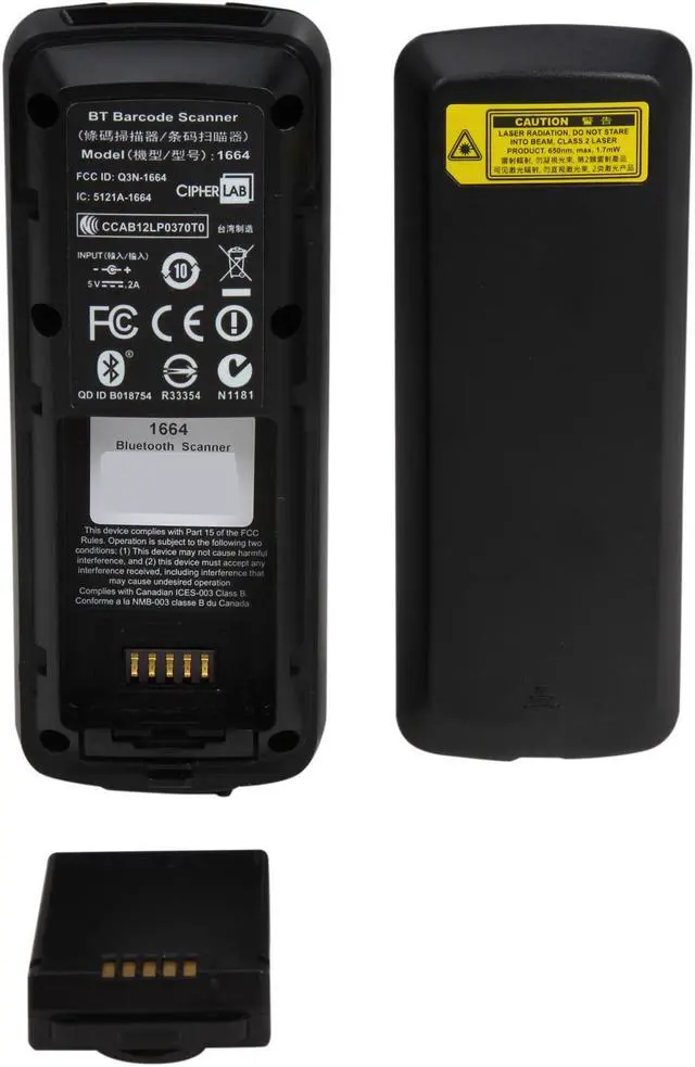 Alt view image 7 of 9 - CipherLab A16642BSNUN01 1664 Bluetooth Barcode Scanner